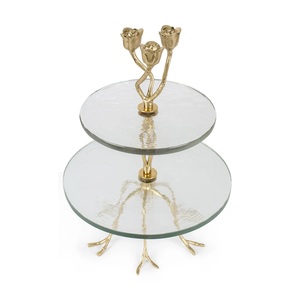 Hot Selling Latest Design Brass 3 <b>Tier</b> <b>Cake</b> <b>Stand</b> With Handle Metal <b>Cake</b> Holder in Wholesale Rate for Wedding Parties. - Product Image 6