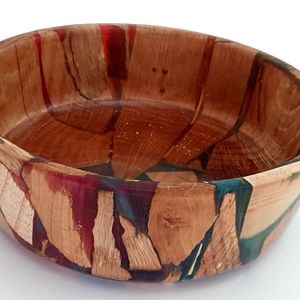 Tazón para Ensalada de Madera y Resina de Alta Calidad, Personalizado, Pulido, Ecológico, de Lujo, para Servir en Fiestas, para Uso en el Hogar y Restaurantes - Product Image 6
