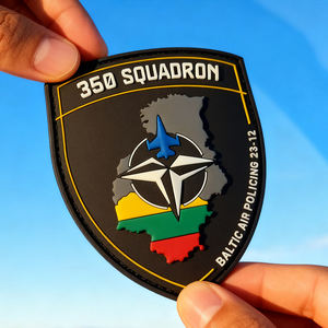 Parche de PVC 3D de policía aérea báltica personalizada, insignia de goma de misión báltica para chaquetas, mochilas y Airsoft - Product Image 6