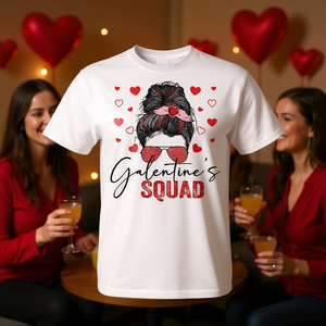 T-shirt assorti pour groupe de femmes pour la fête des Galentines, idée cadeau promotionnel - Product Image 3