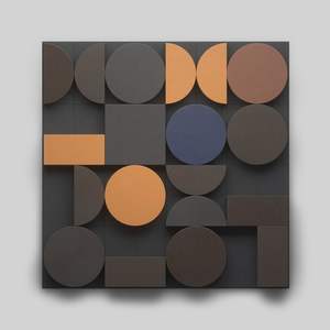 Art mural géométrique en bois moderne Panneau en bois encadré Art décoratif Lignes de bois Sculpture pour intérieurs de maison - Product Image 3