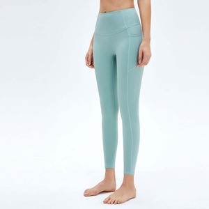 New Arrival Female Femme Girls <b>Women</b> Ladies Two Piece Green Gym Workout Set <b>Legging</b> with Bra with OEM service - Product Image 3