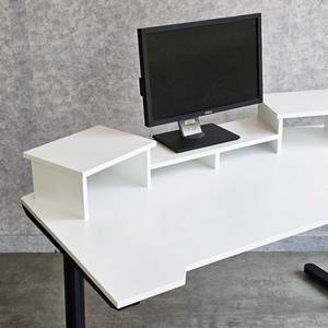 StudioDesk 140x80cm <b>Solid</b> <b>Wood</b> Studio <b>Desk</b> with Round Iron Legs Assembled Office & Dining <b>Desk</b> for Hotel Use-SD68017 - Product Image 3