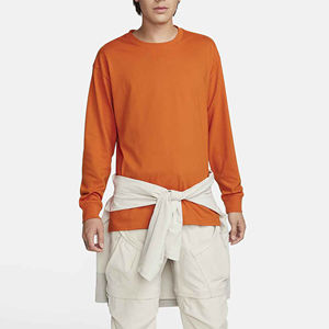 T-shirt à manches longues et col rond pour homme, en coton, coupe classique, personnalisable, de haute qualité, prix de gros, fabriqué avec des matériaux de qualité - Product Image 3