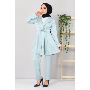 Conjunto Casual de 2 Piezas para Mujer, Satén, Estampado Floral, Tela Tweed, Logotipo Personalizable, Tallas XS/XL, Tejido de Punto, Verano Otoño - Product Image 1