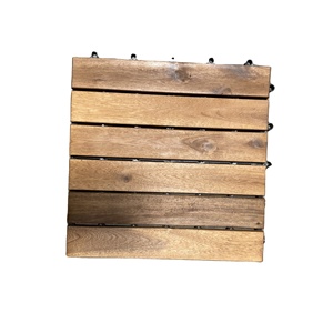 Dalles de terrasse en bois d'acacia contemporaines antidérapantes et imperméables, planches de bois à emboîtement - Product Image 2