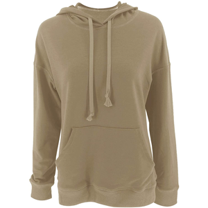 Nuevo estilo algodón Active Wear Plain Casual Hoodies mujeres venta al por mayor algodón pulóver transpirable Hoodie - Product Image 5