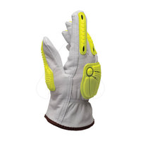 Gants de travail de protection contre les chocs, de meilleure qualité, résistants aux coupures, en croûte de cuir, Patch paume, gants de travail pour la sécurité