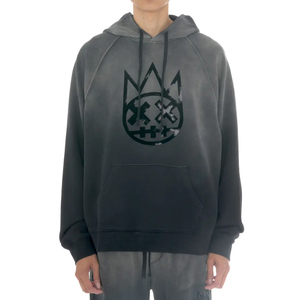 เสื้อฮู้ดผ้าฝ้ายแบบสวมหัวมีฮู้ดลาย100% วินเทจของผู้ชายดีไซน์โลโก้แบบกำหนดเอง - Product Image 1