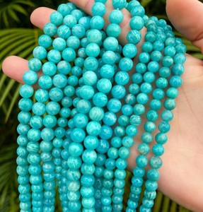 Cuentas de amazonita azul de grado Natural para calmar la energía, expresión de verdad, vibraciones calmantes, fabricación de joyas, regalo espiritual de meditación - Product Image 2