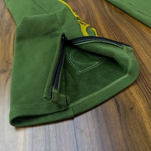 Pantalon évasé personnalisé en coton pour hommes, pantalon de survêtement évasé avec broderie d'appliques - Product Image 4