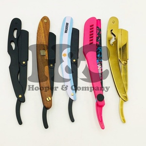 Custom Design Handle Barber <b>Razors</b> Color Full Handle Changeable Blade <b>Razor</b> Salon Stainless Steel Top Private Logo Accept - Product Image 1