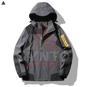 Chaqueta de hombre moderna, cortavientos, impermeable, informal, transpirable, para senderismo, con capucha, personalizada, con cremallera completa. - Product Image 6