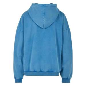 Custom Vintage <b>Oversized</b> Men's <b>Hoodie</b> with Solid Pattern Spring Fit Hooded Collar <b>Blanket</b> <b>Hoodie</b> 450gsm Embroidered Sweatshirt - Product Image 6