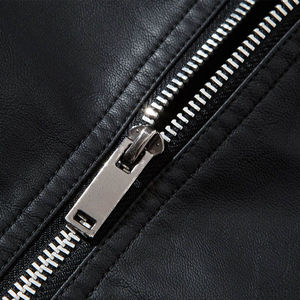 Chaqueta de Cuero para Hombre, Moderna y Elegante, para Uso Diario, Cómoda, Duradera, Informal, Ligera, de Cuero PU - Product Image 6