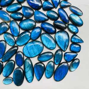 Pierre précieuse Labradorite bleue naturelle de belle qualité à facettes coupe taille libre fabrication de bijoux en vrac lot de gros disponible - Product Image 3