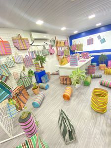 Bolsa de Viaje de Playa de Uso Diario, Estilo Moderno, de Alta Calidad, con Cremallera, Tejida a Mano con Nailon Reciclado Reutilizable y Ecológico, Personalizable - Product Image 3