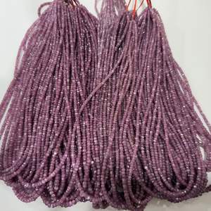 Exquisitas Cuentas Redondas Facetadas de Rubí Rosa Natural de 3 mm a 5 mm para la Elaboración de Joyería Fina - Product Image 2