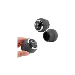 Pomo de Palanca de Cambios de 6 Velocidades de Cuero Negro para Autos Corolla, Auris, Avensis, Yaris y CHR - Product Image 1