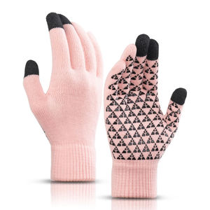 Guantes para correr al aire libre para hombre, elásticos, hechos de poliéster cálido con agarre flexible y acabado avanzado resistente al agua - Product Image 1