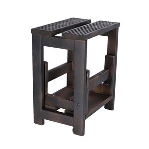 Sgabello a 2 gradini in legno WELL HOME con finitura Wenge 32x23x40 cm Arredamento per la casa - Product Image 3