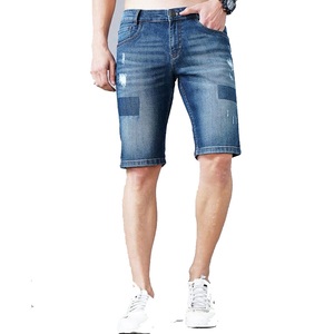 Pantalones cortos de mezclilla informales para hombre Pantalones cortos de mezclilla recortados lavados estilo Verano de pierna recta para hombre OEM - Product Image 2