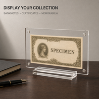 Support magnétique personnalisé en acrylique transparent pour billets de banque, billets de collection, billets, timbres et photographies
