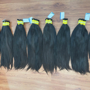 2024 Producto más vendido de un donante, cabello humano vietnamita liso a granel, cabello Virgen sin procesar a precio mayorista - Product Image 1