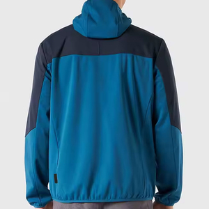 High quality Unisex Soft Shell <b>Jacket</b> Spring Windproof Waterproof Long Sleeve with zipper <b>Hooded</b> Coat Solid Color <b>for</b> man's - Product Image 2