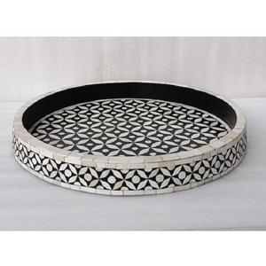 ถาดเสิร์ฟกระดูกลายดอกไม้งานแฮนด์เมดคุณภาพระดับพรีเมี่ยมของตกแต่งห้องครัวโซนงานฝีมือส่งออกสำหรับบ้านร้านอาหารสามารถปรับแต่งได้ - Product Image 5