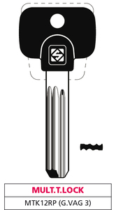 Chiave Punzonata in Ottone Mtk12rp (g. Vag 3) Mul.T.Lock - Product Image 1
