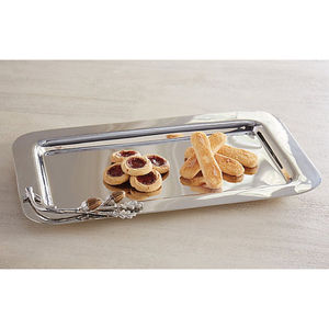 Plateau de service de nourriture plaqué argent en acier inoxydable fait à la main le plus vendu parfait pour les collations alimentaires Dessert accessoires de service - Product Image 2