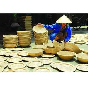 Alfombra de ratán redonda de Color Natural para el suelo de la sala de estar, Alfombra tejida hecha a mano para interiores respetuosa con el medio ambiente, hermosa decoración al por mayor - Product Image 4