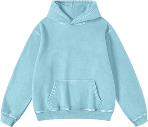 Sudadera con capucha lavada con ácido de gran tamaño para hombre, Jersey de algodón, ropa de calle, Sudadera con capucha con lavado desteñido para uso diario de moda - Product Image 4