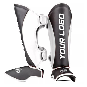 Protège-tibias en cuir durable Protège-tibias de kickboxing personnalisés Protection des pieds et des jambes pour l'entraînement au combat - Product Image 5