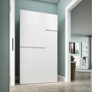 Meuble de salle de bain moderne Terraneo avec étagère interne, unité colonne en panneau de particules de 69 cm de profondeur - Product Image 4