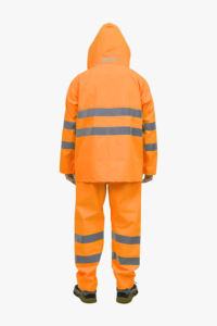 High Quality Lightweight <b>Raincoat</b> with Reflective Strips and Packable <b>Hood</b> Waterproof & Windproof for Camping Made in Turkey - Product Image 4