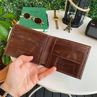 Dallas-Portefeuille pour homme en cuir véritable avec compartiment kangourou