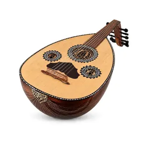 Oud Profesional de 11 Cuerdas - Lira Árabe Hecha a Mano con Incrustaciones de Madera de Caoba - Product Image 3