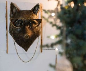 Escultura de pared de ciervo de imitación con estilo, montaje de cabeza de Animal hecho a mano para decoración moderna del hogar con temática Vintage o Boho - Product Image 2