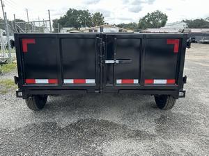 Remolque volquete negro 6x10, vagón cubierto de 48 lados altos para uso agrícola, 4 ruedas, motor de engranaje de capacidad de 3-10 toneladas incluido - Product Image 3