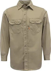 Monos de trabajo para hombre, camisa de soldadura Fr resistente al fuego occidental, ropa de trabajo de seguridad de algodón ligero, camisa de trabajo, chaqueta para hombre - Product Image 6