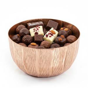 Ensemble de 2 bols à chocolat texturés en cuivre pur faits à la main, bols en métal décoratifs uniques pour la décoration de la maison et les cadeaux, fournisseur en gros - Product Image 4