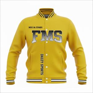 Chaqueta Universitaria Personalizada Sublimada para Hombre, Reversible, para Equipos Deportivos de Invierno, Uniformes Escolares, Ropa de Calle de Moda, Letra Frontal - Product Image 5