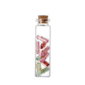 Venta al por Mayor de Frascos de Vidrio Pequeños de 22 mm, Botellas Tubulares de Vidrio para Deseos con Tapones de Corcho para Manualidades y Almacenamiento - Product Image 1