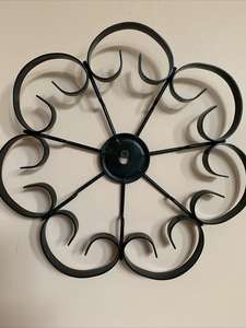 Métal Noir Fleurs Mur Arts Grande Main Noir Tenture Décoration pour La Maison Salon Chambre Décor Mur Arts - Product Image 5