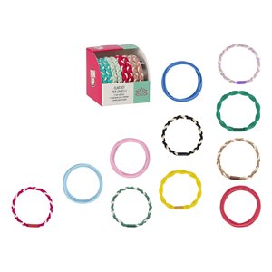 Elegante Set de 8 Coleteros de Pelo con Adornos Encantadores - Coleteros de Nailon para Navidad - Product Image 1