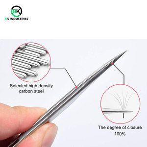 Pinces à cils en acier inoxydable sans rouille pour les professionnels, pinces à cils d'isolation pour un placement précis des cils - Product Image 4
