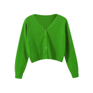 Wholesale Autumn <b>Long</b>-sleeved <b>Cardigan</b> Knitted <b>Cardigan</b> for Women collage and university custom accept printing - Product Image 1