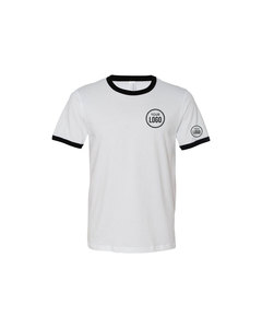 Bella + Canvas X para Level Apparel Ringer Tee Unisex Soft Poly-Cotton Contraste Trim Eco-Friendly Screen Printed Shirt Custom - Product Image 1